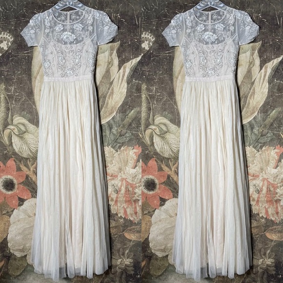 New BHLDN Sakara Beaded Tulle Dress Bridesmaid - Picture 5 of 6